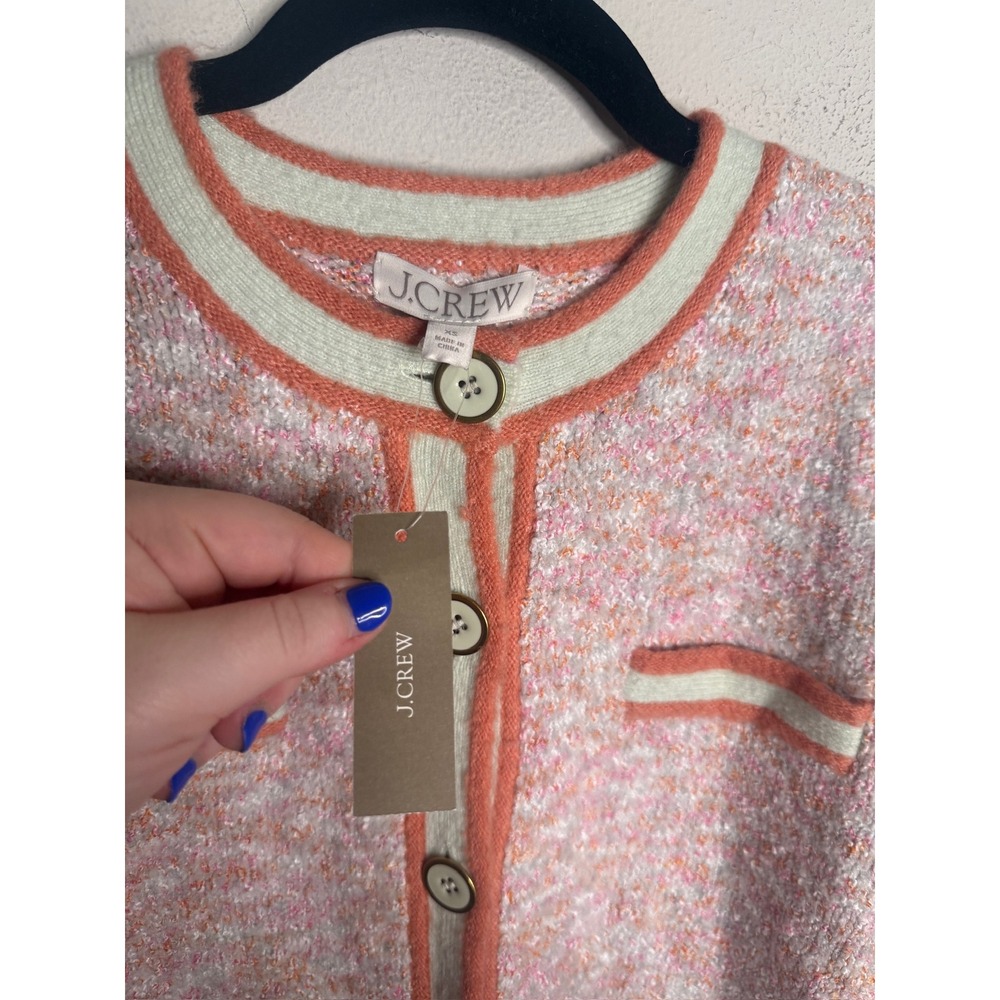 J. Crew NEW Marled Textured Knit Button Cardigan Sweater Jacket XS - Picture 5 of 7